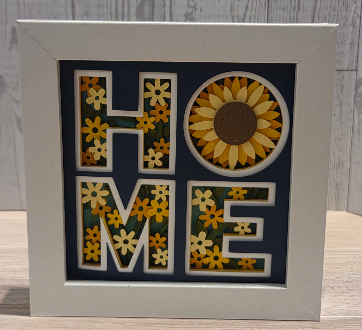 Home sunflower 3d shadowbox