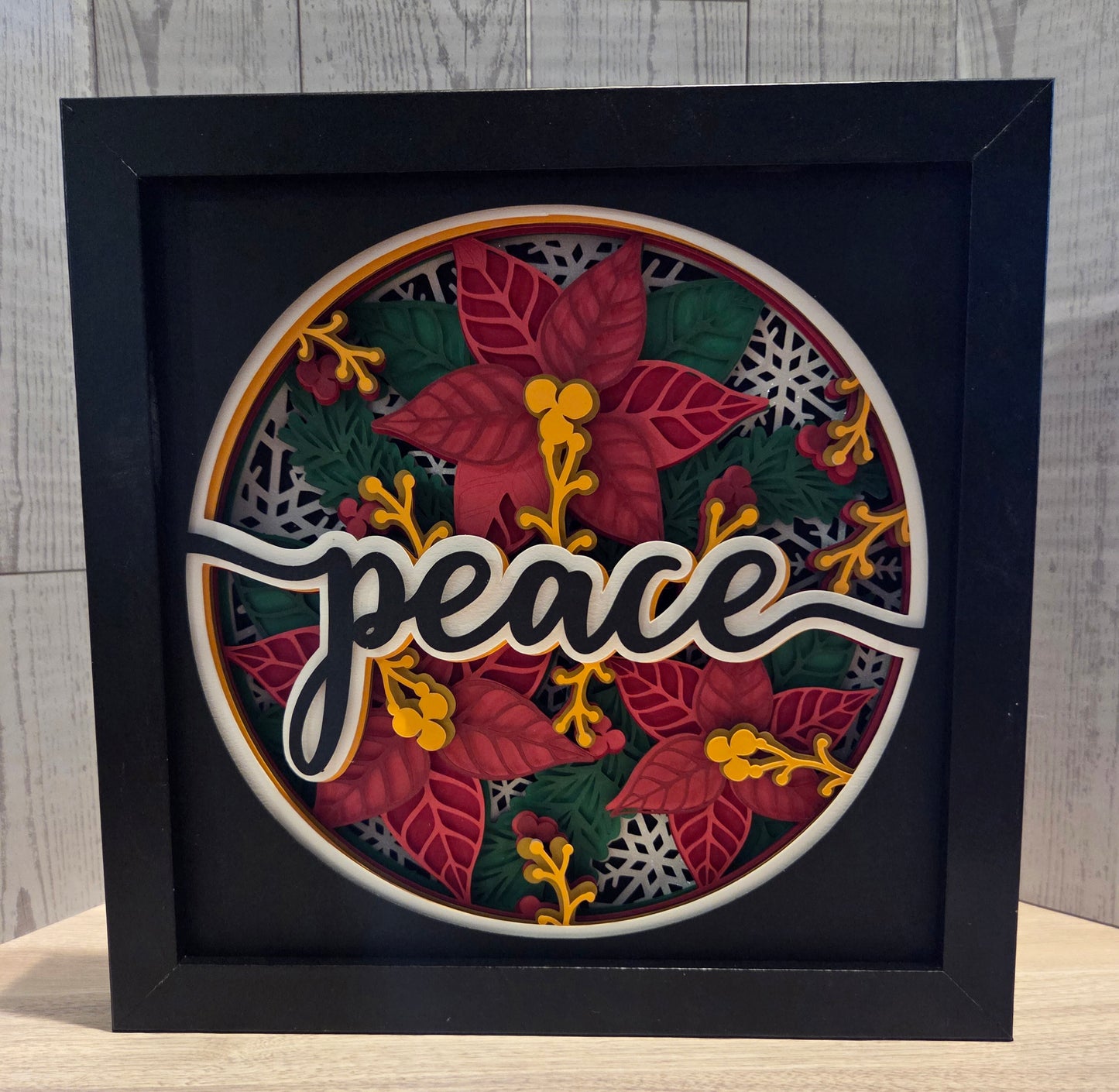 Peace Christmas 3d Shadowbox