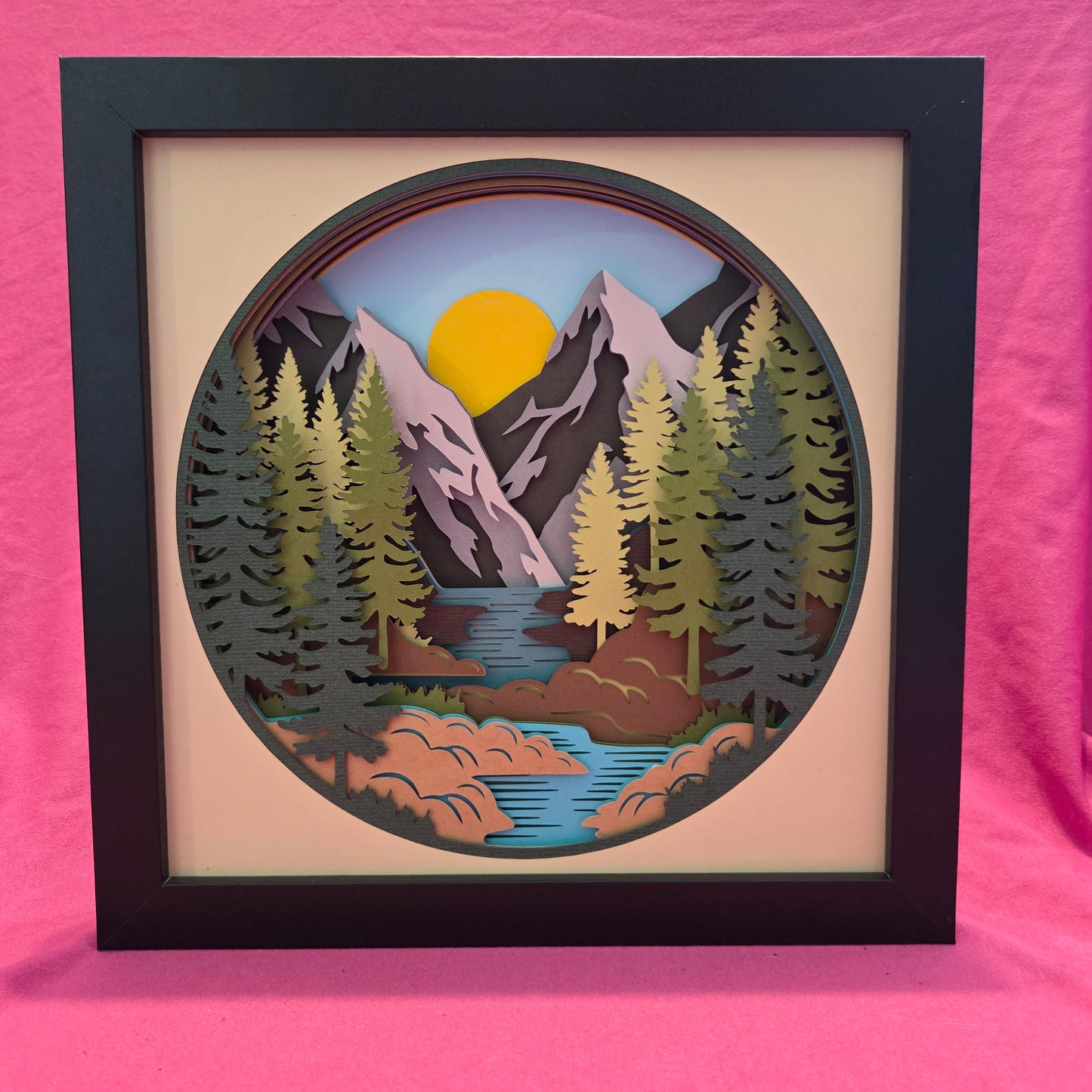 Mountain Stream Shadow Box