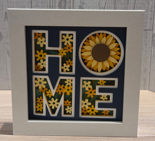 Home sunflower 3d shadowbox