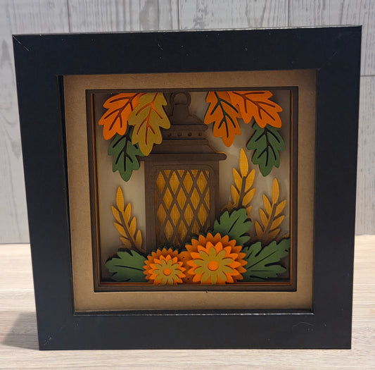 Fall lantern 3d Shadowbox