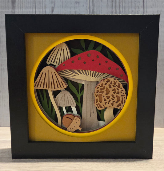 Mushroom 3d Shadowbox