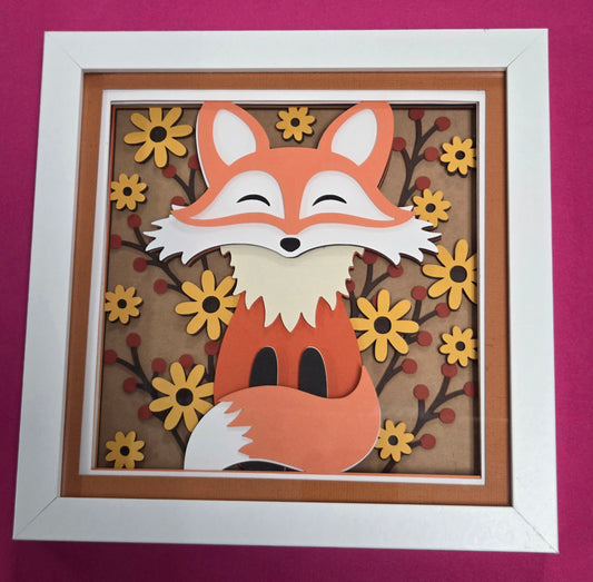 Fall fox 3d Shadowbox
