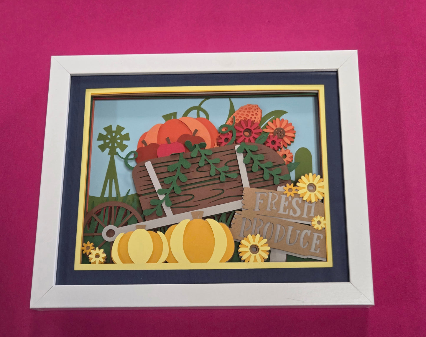 Fresh produce cart 3d Shadowbox