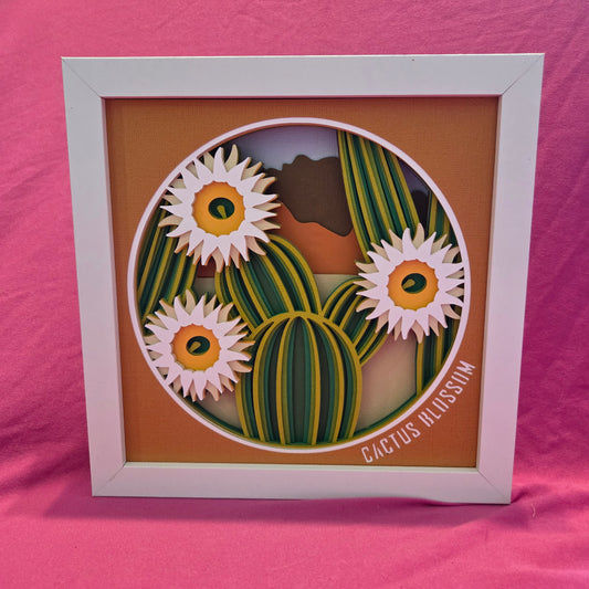 Cactus Blossom Shadow Box