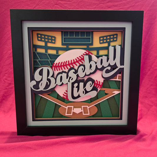 Baseball Life Shadow Box