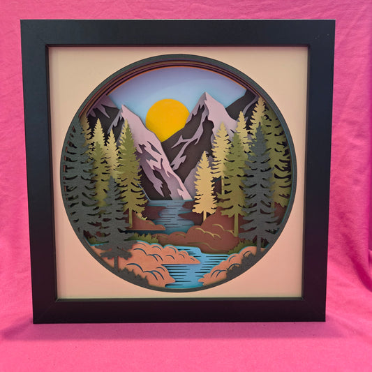 Mountain Stream Shadow Box