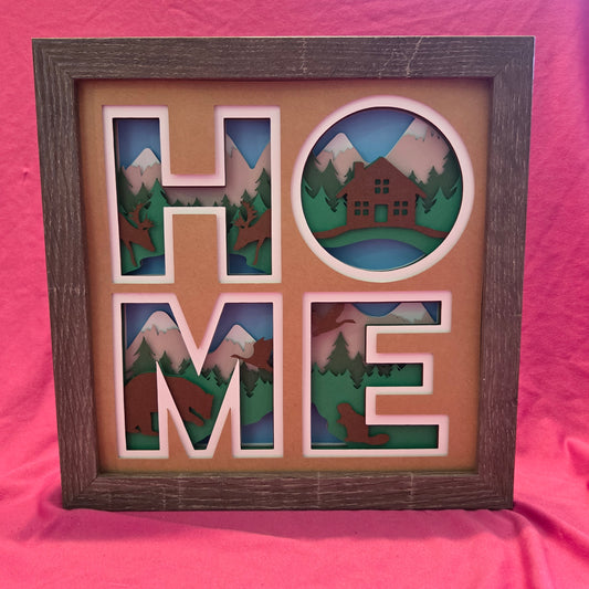 Mountain Home Shadow Box