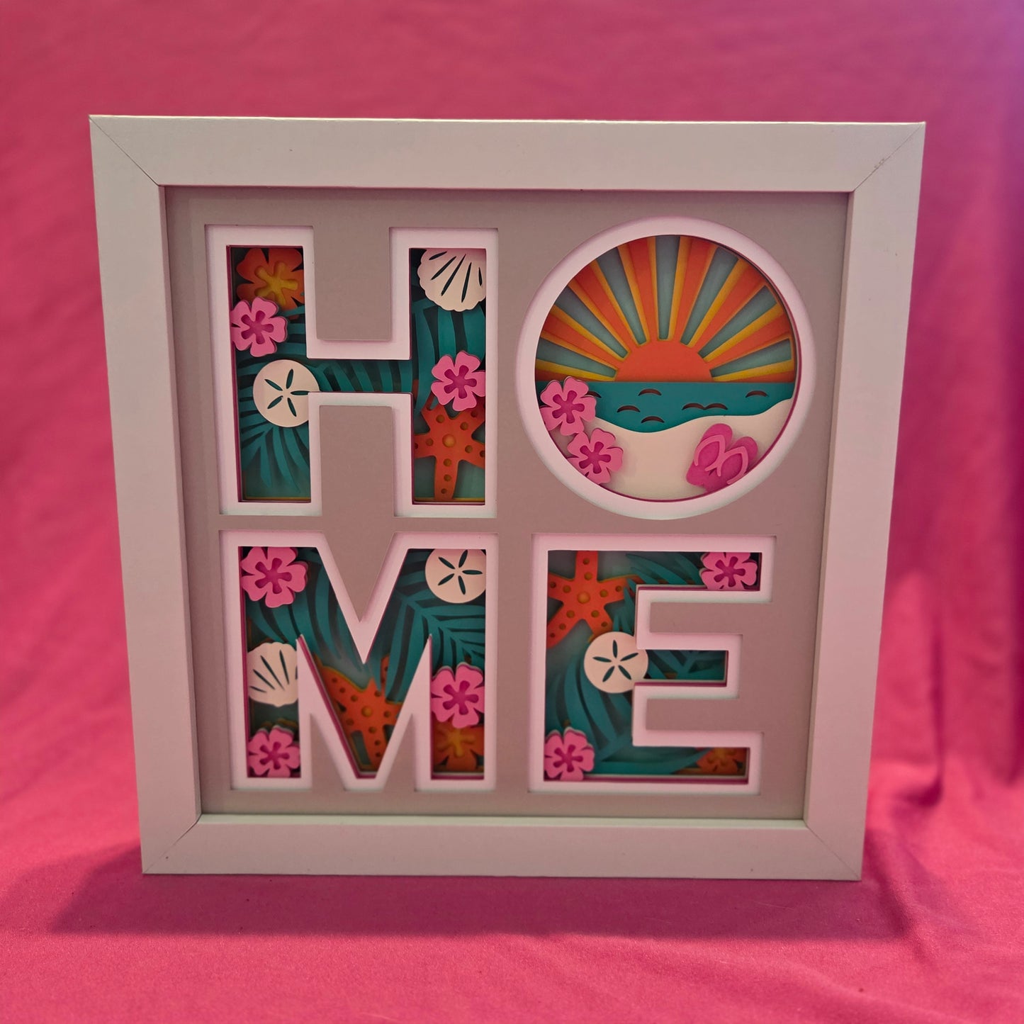 Beach Home Shadow Box