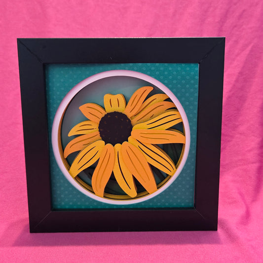 Black Eyed Susan Shadow Box