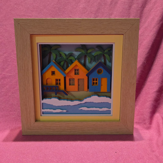 Beach Houses Shadow Box