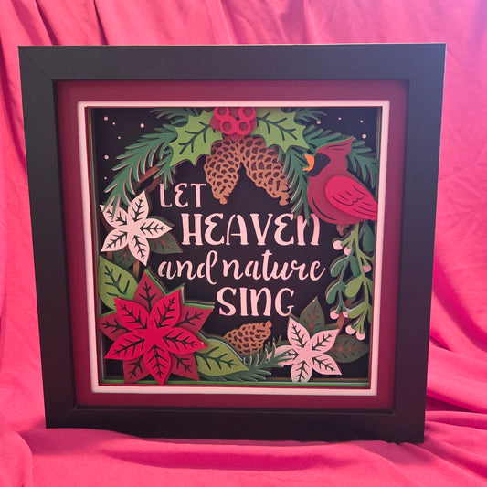 8x8 Let Heaven and Nature Sing Shadow Box