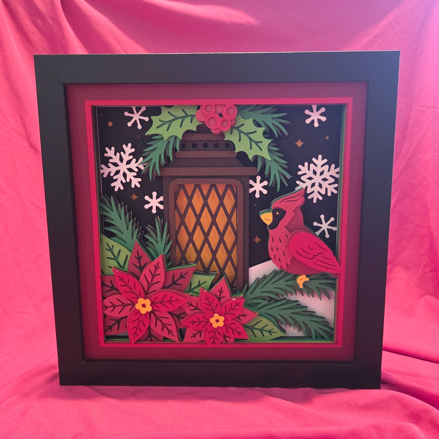 8x8 Christmas Lantern Shadow Box