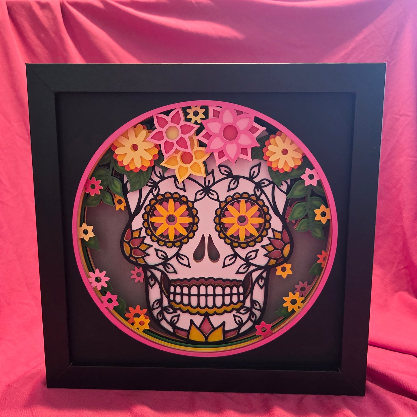 8x8 Sugar Skull Shadow Box