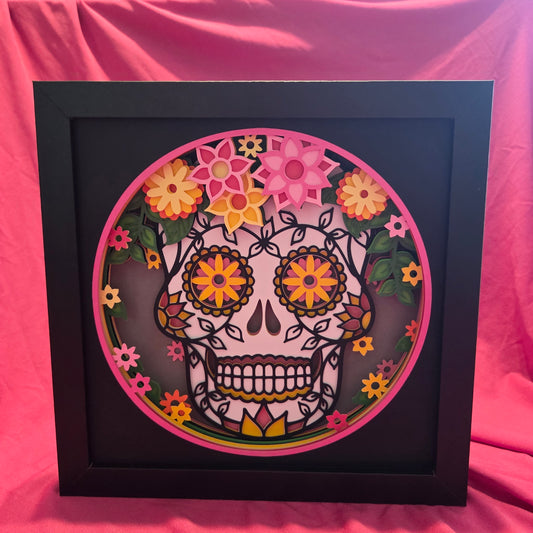 8x8 Sugar Skull Shadow Box