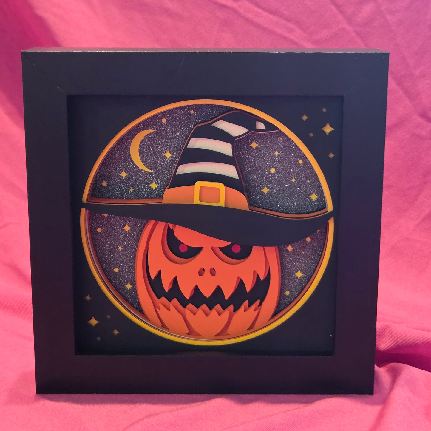 5x5 Creepy Pumpkin Shadow Box
