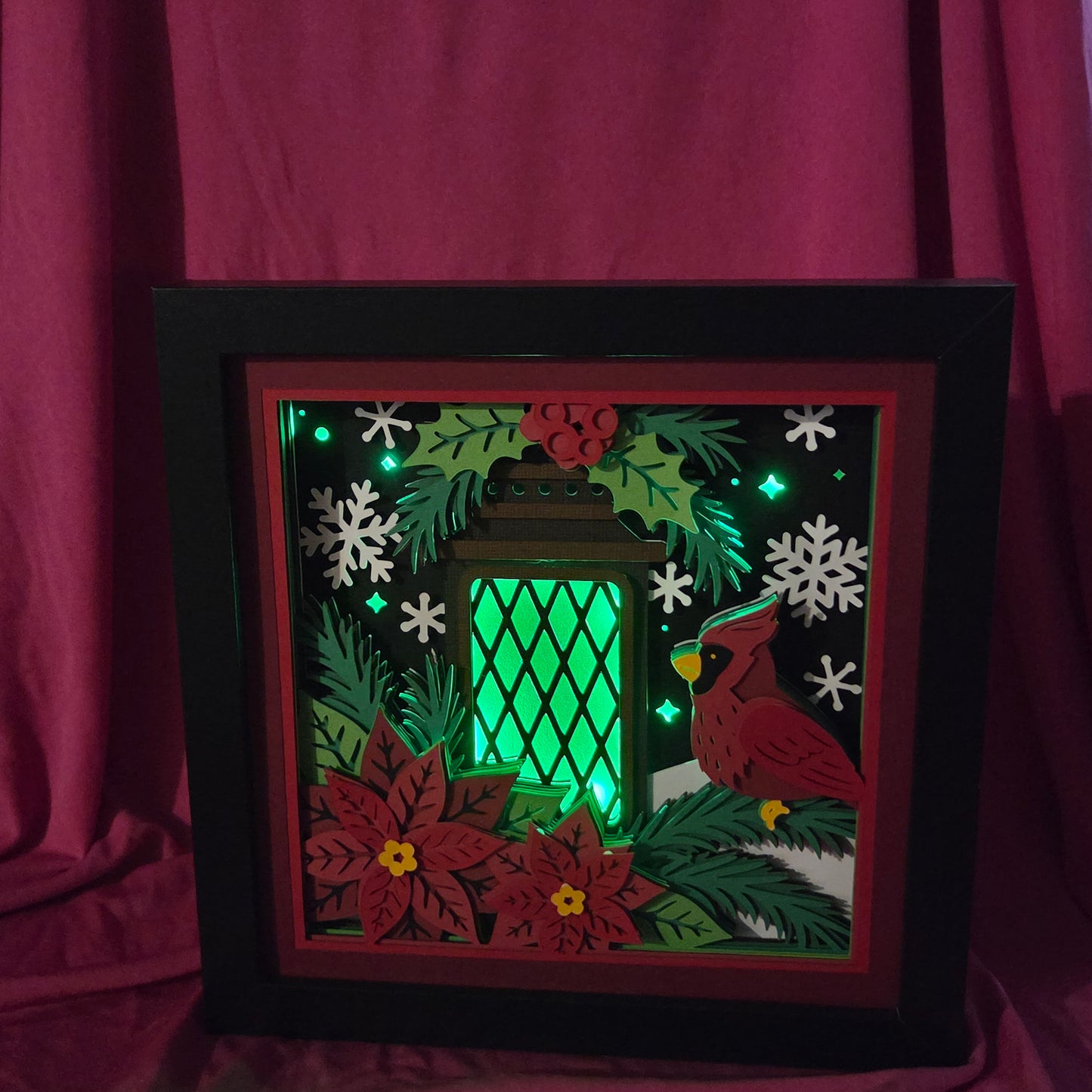 8x8 Christmas Lantern Shadow Box